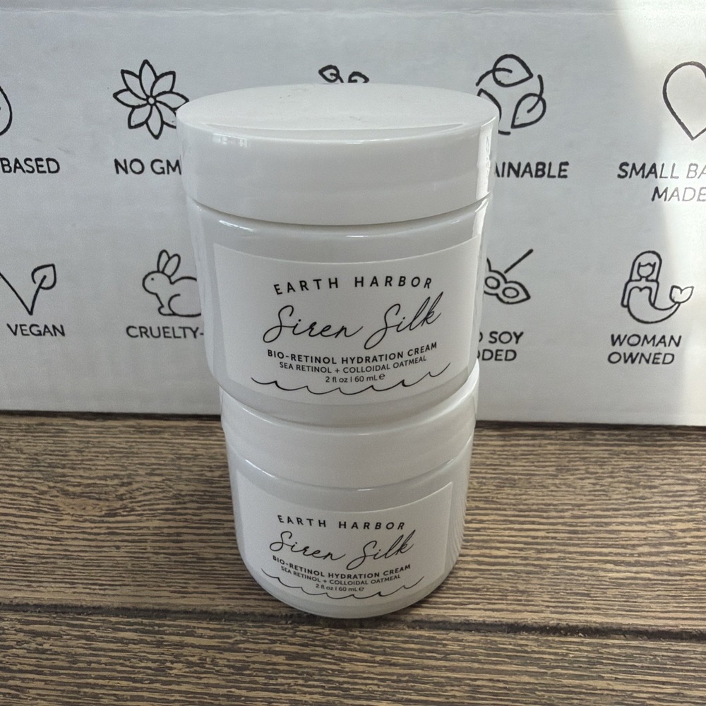 (2) Earth Harbor Naturals Siren Silk Bio-Retinol Hydration Cream 2oz Sea Retinol